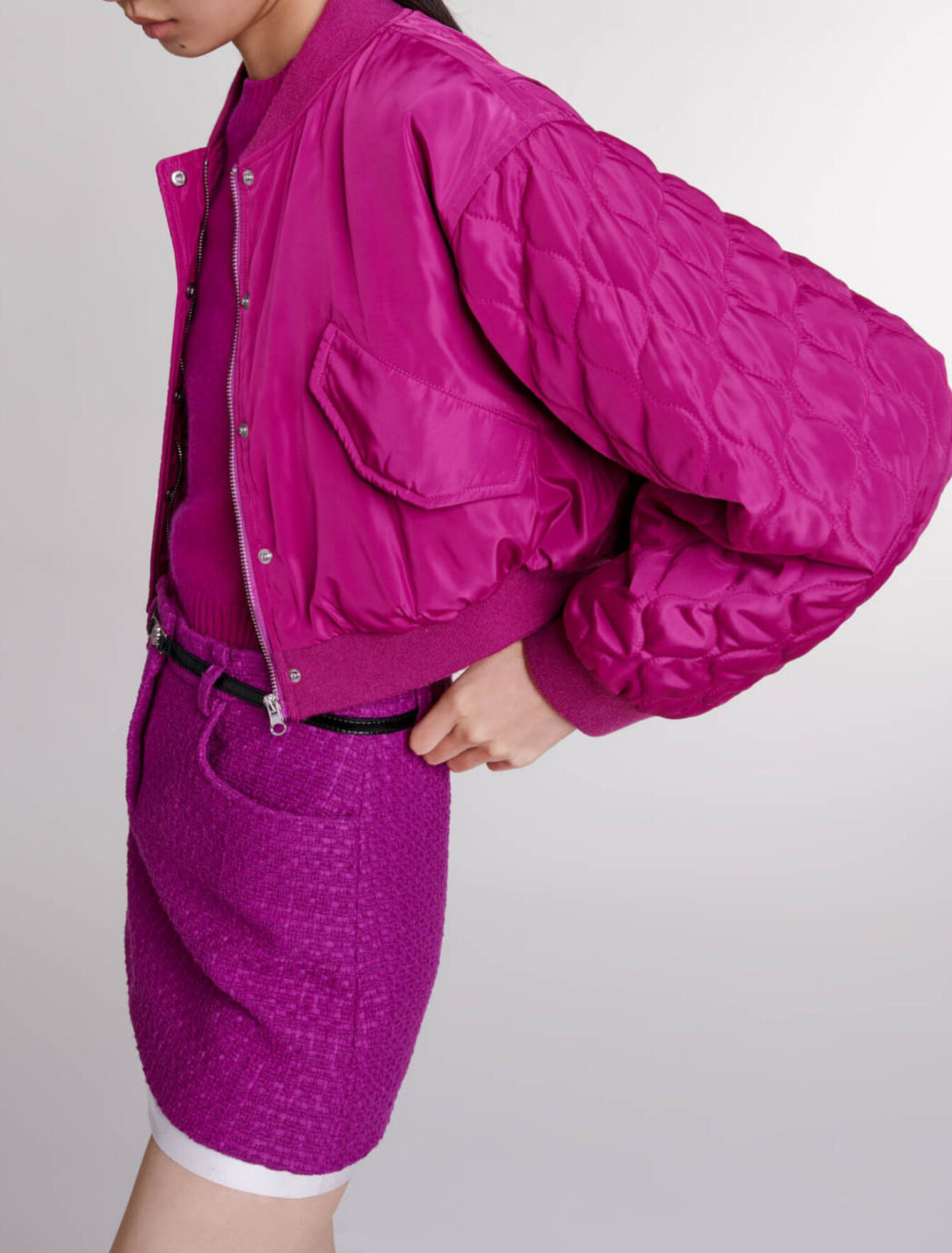 Short bomber jacket