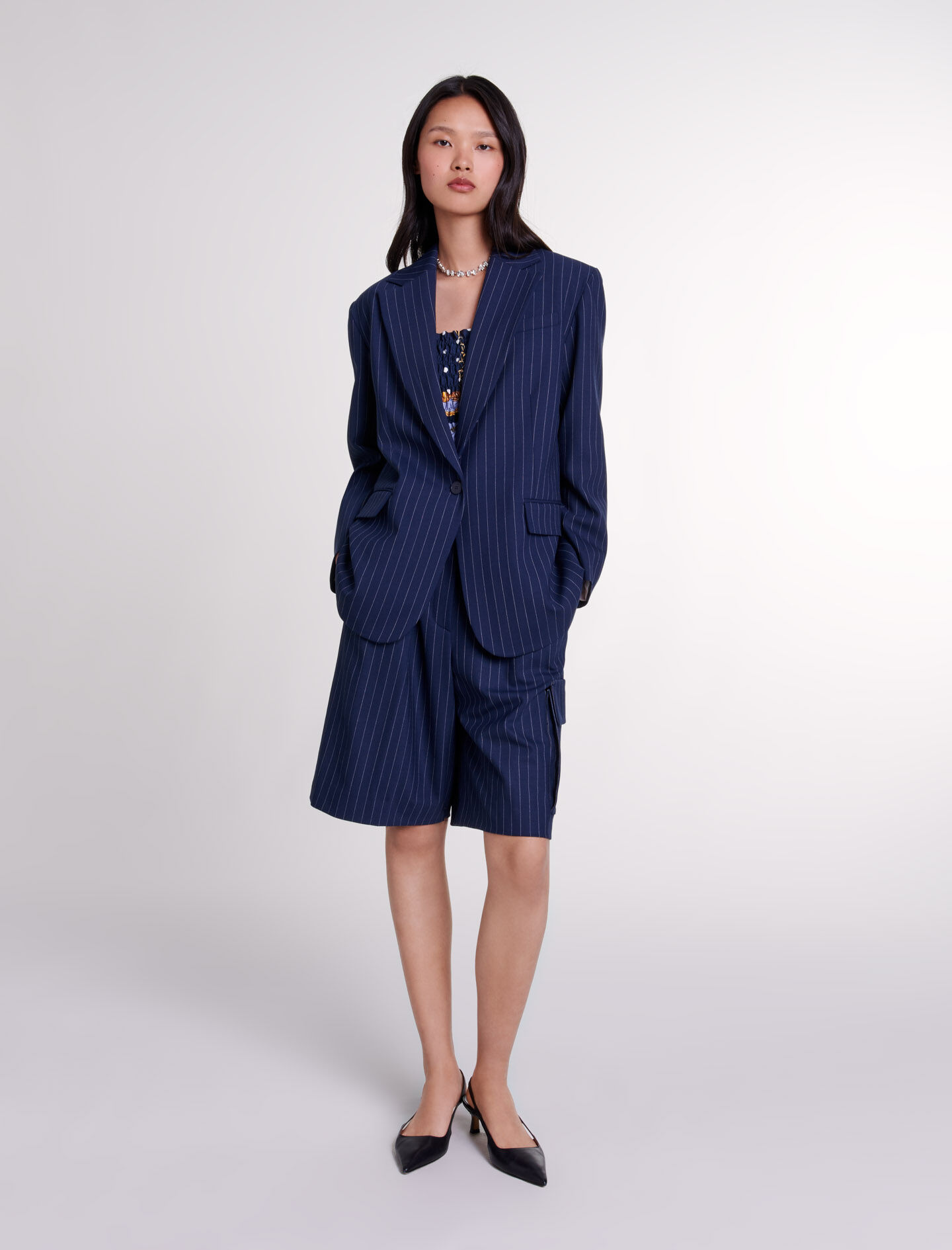 Striped suit jacket Suit jackets Maje