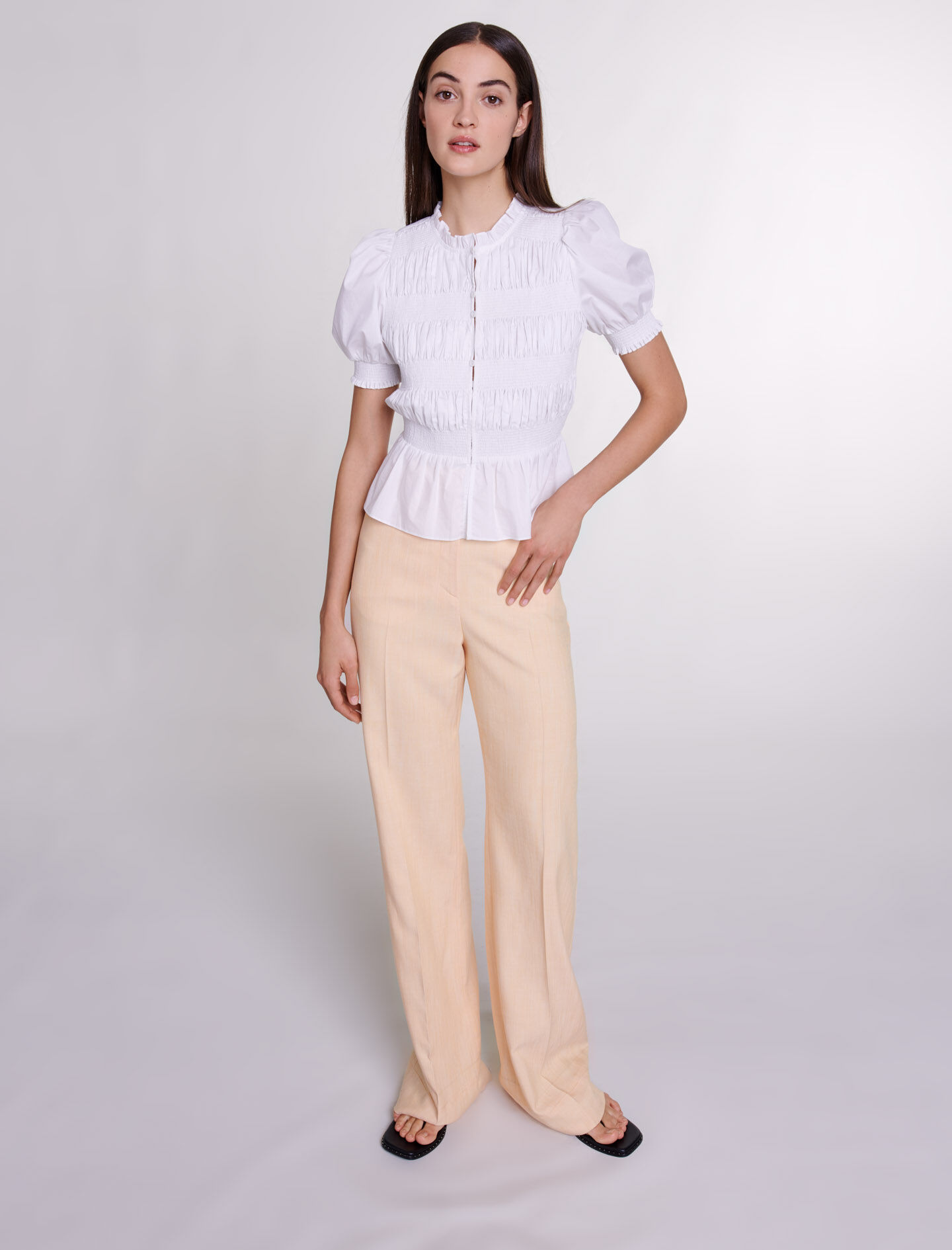 新品】Bonjour Smocked Blouse 4Y