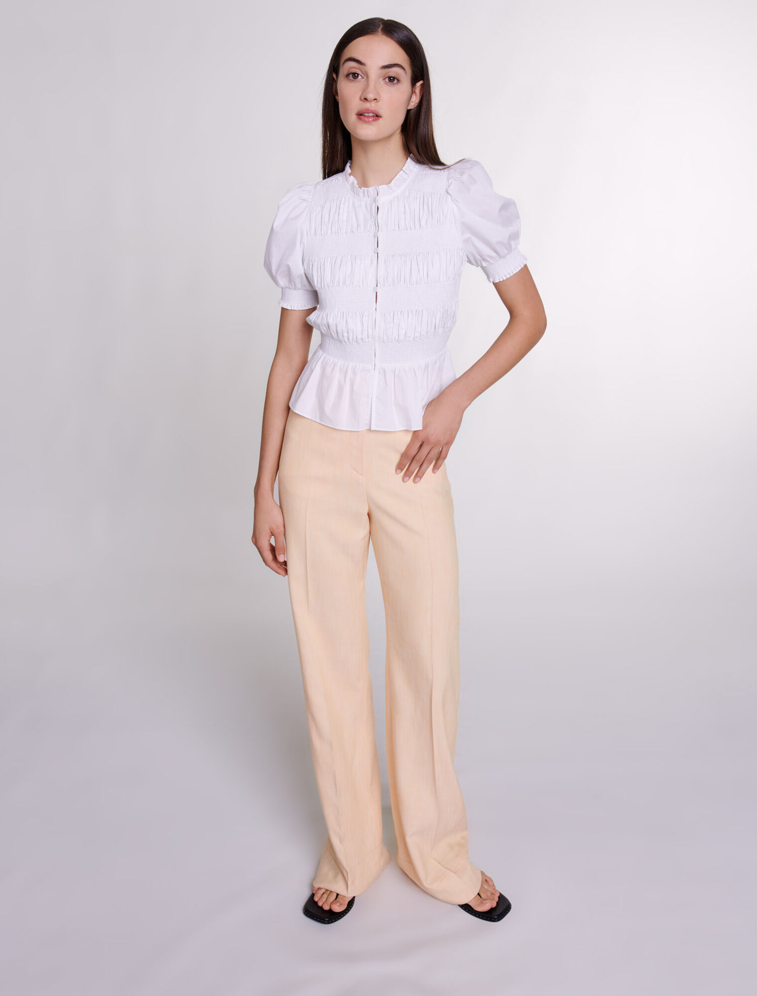 Smocked shirt