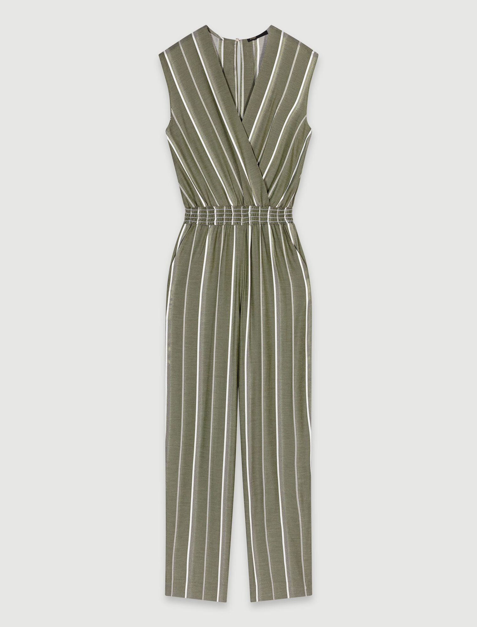 Combination pants in stripes