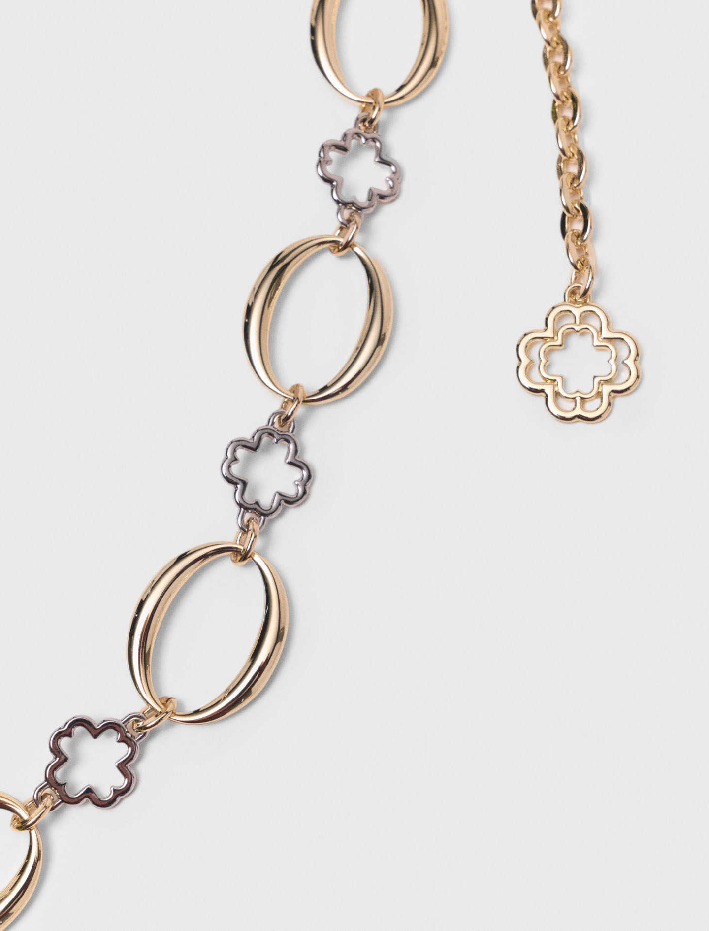 アクセサリー me0828 25000 Clover link jewellery belt Black / Gray for Women | Maje