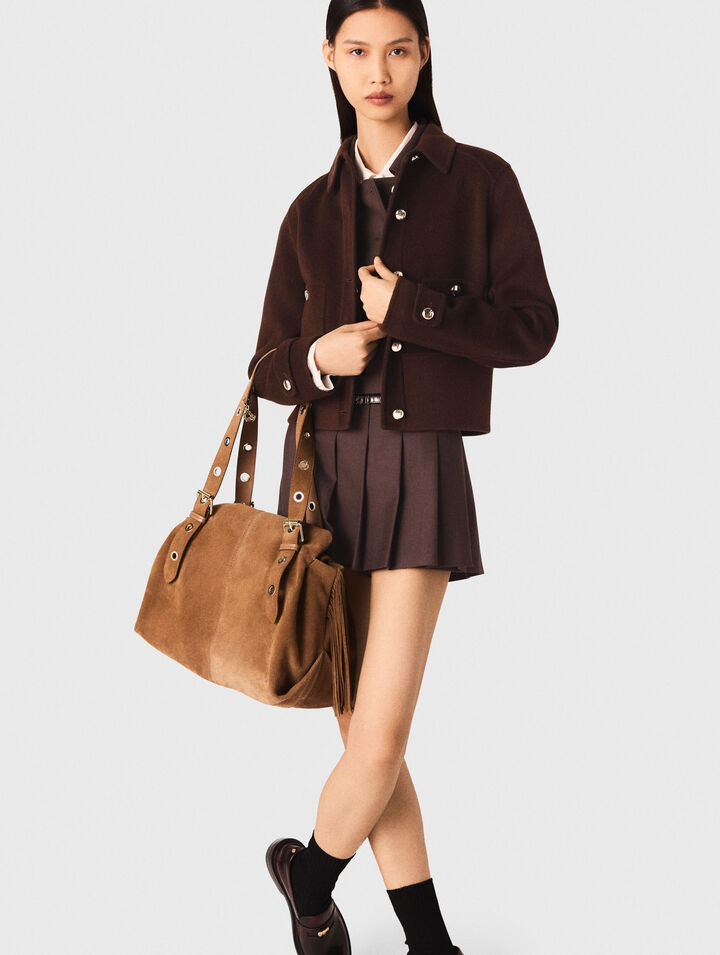 Suede Miss M XL bag