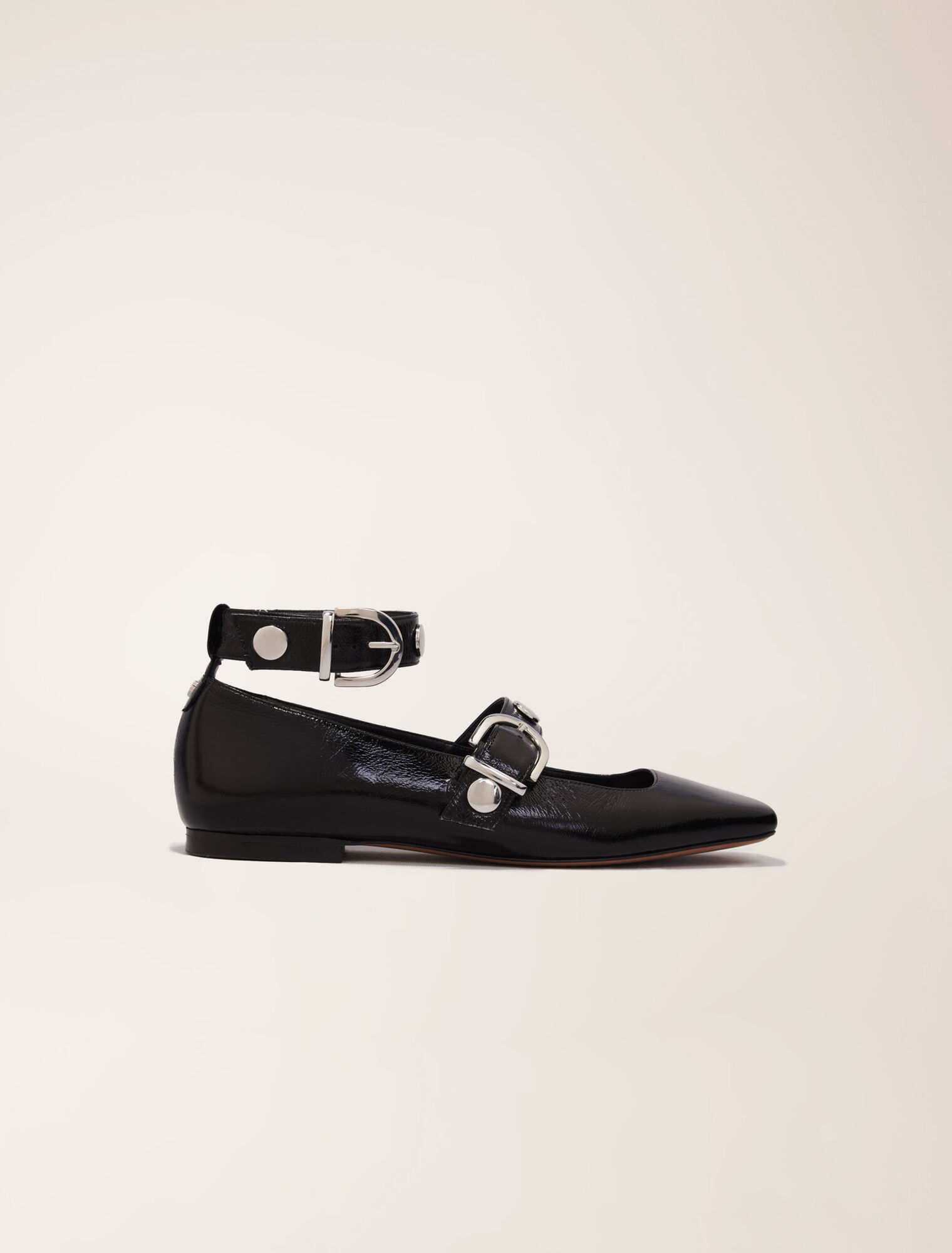 Studded leather Mary Janes