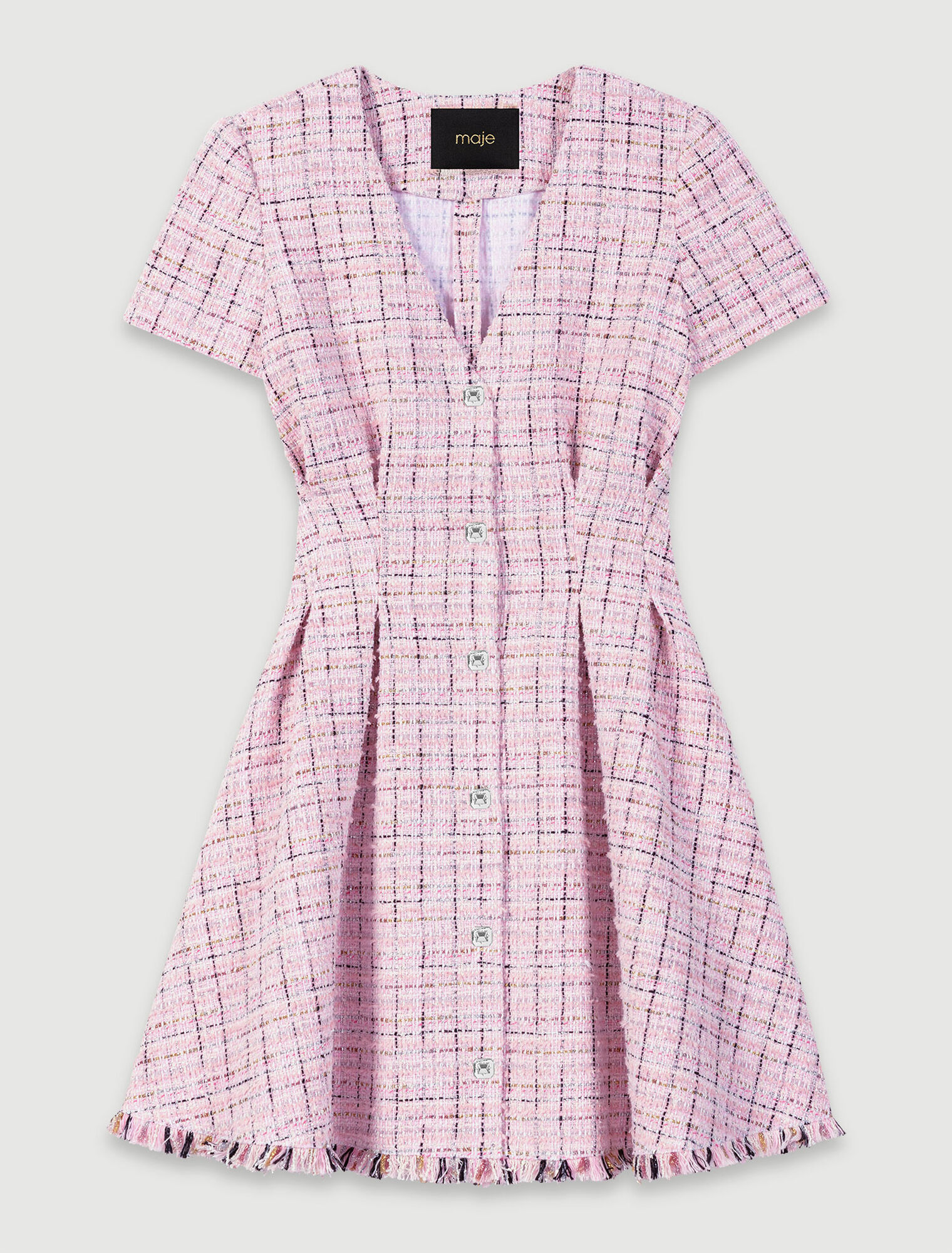 Tweed babydoll dress