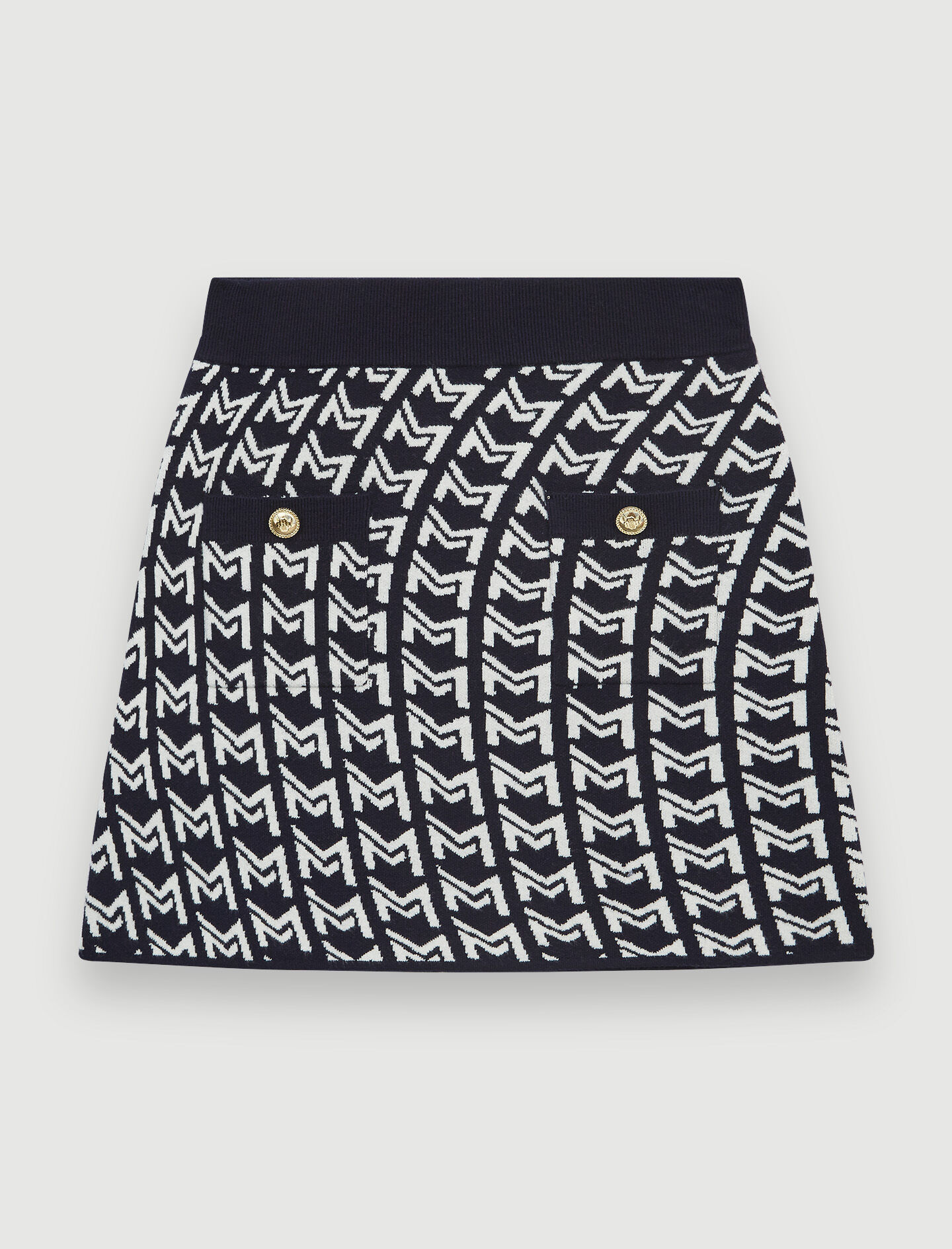 Monogrammed jacquard skirt - Offline_Skirts-Shorts | Maje