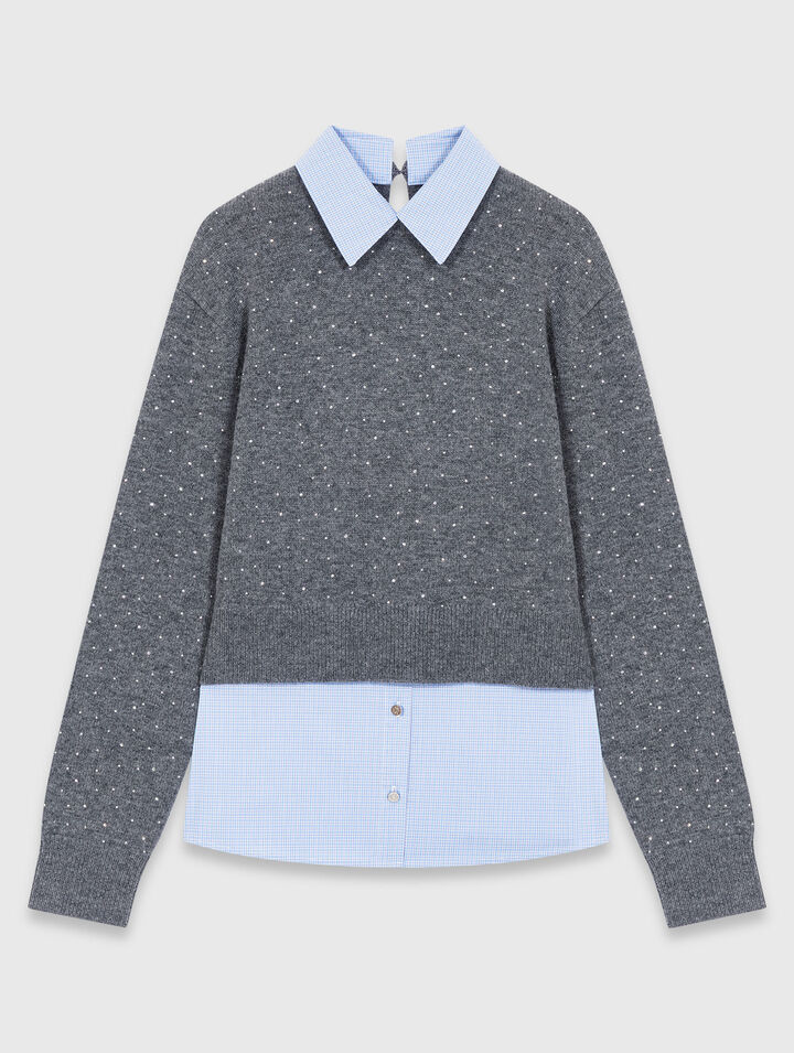 Removable rhinestone trim jumper