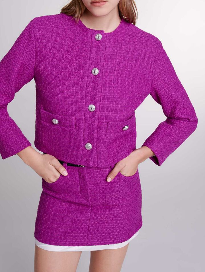 Tweed mini skirt