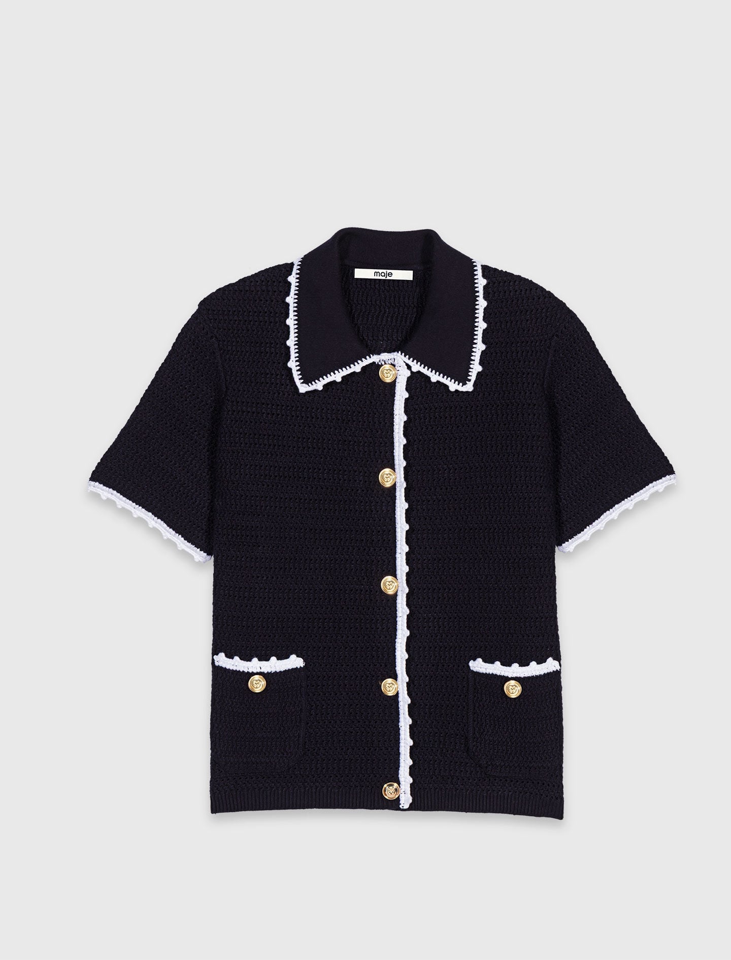 Cardigan with crochet trim 6