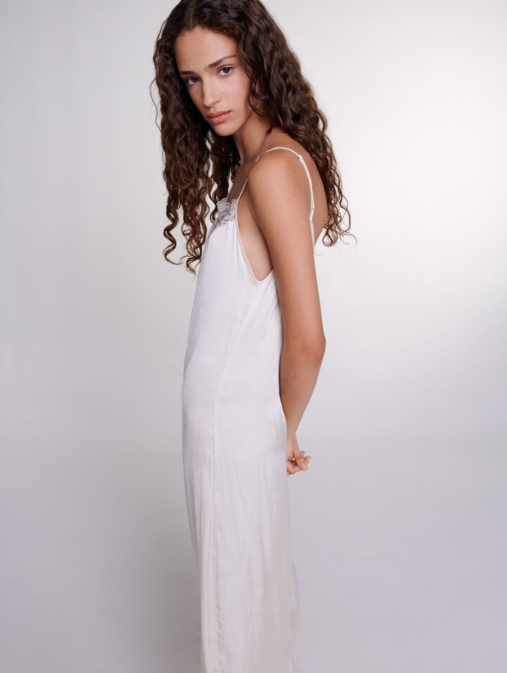 Satin-look maxi dress
