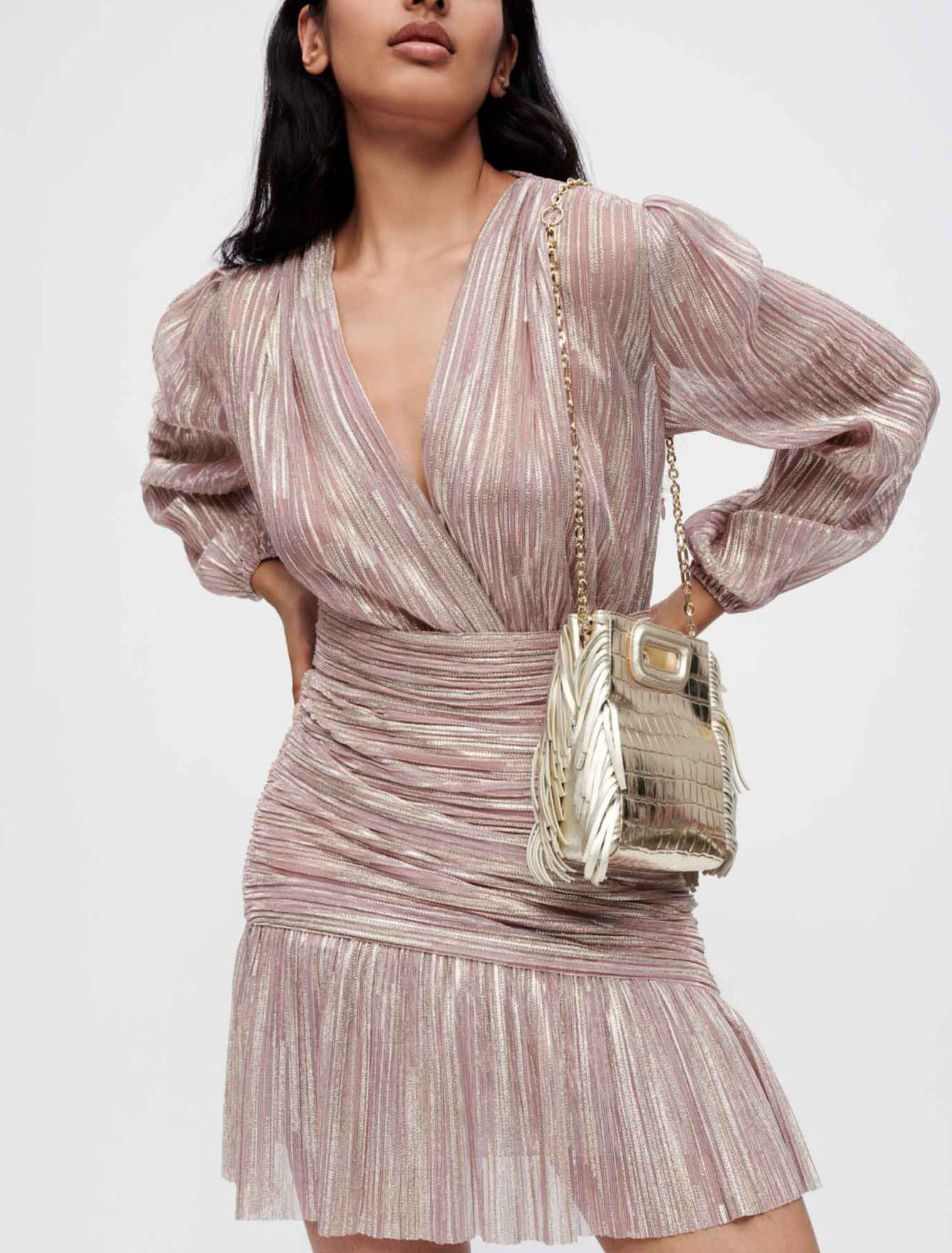 Lurex draped dress