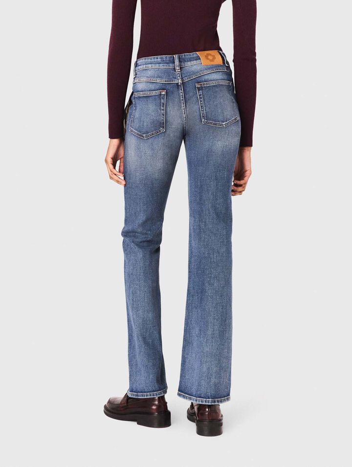 Bootcut jeans with zip pockets