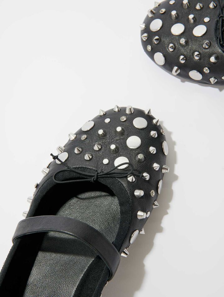 Studded ballet flats