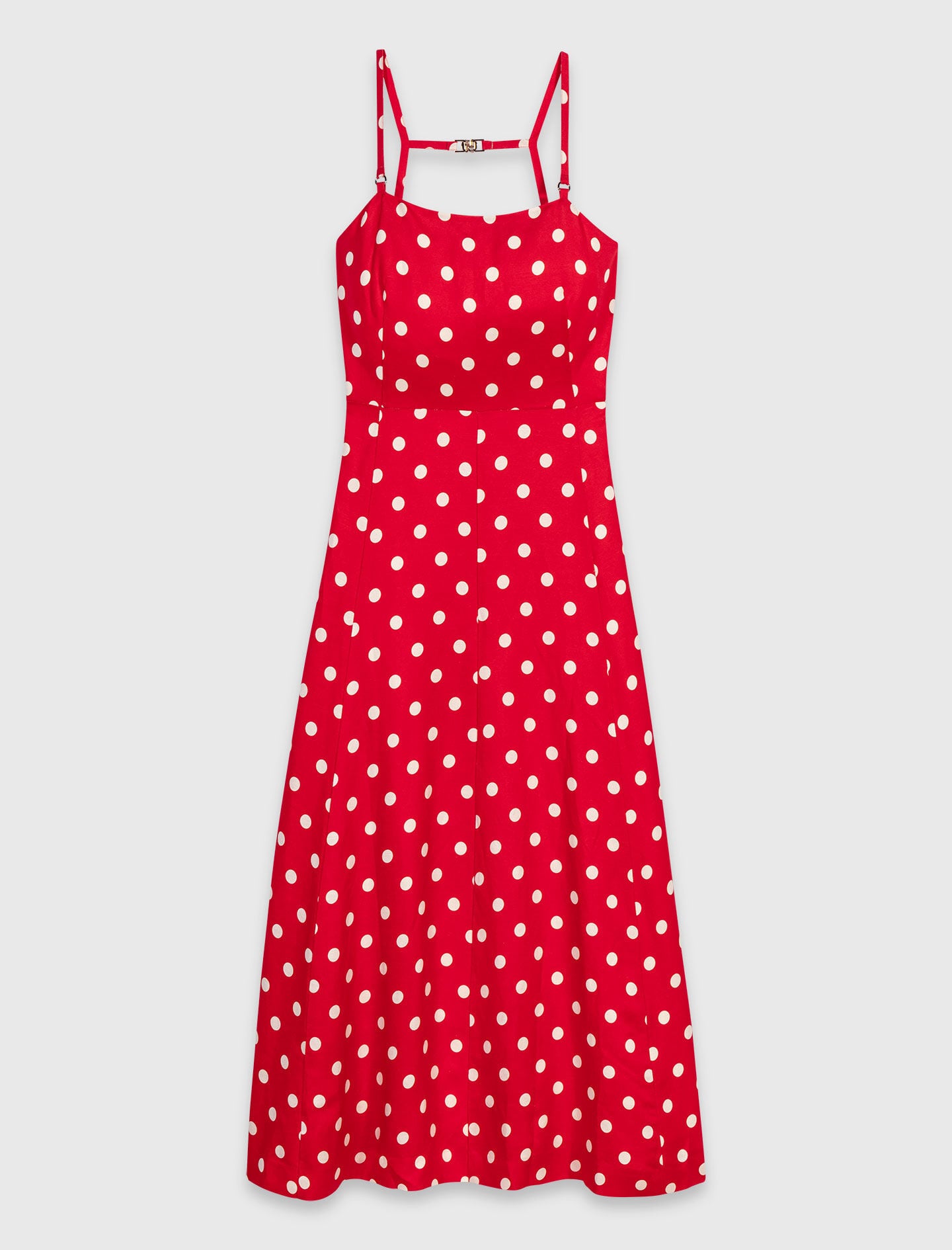 Backless linen-blend maxi dress 8