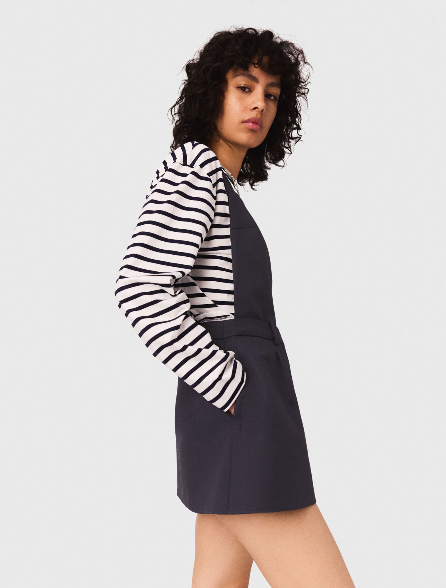Pinafore strap dress