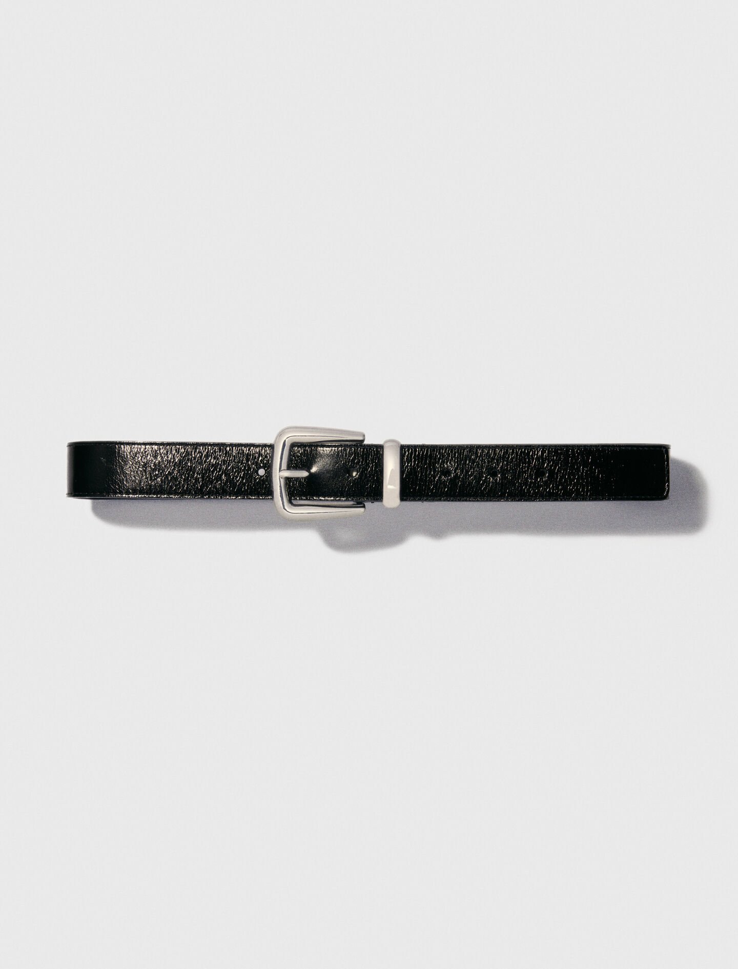 Lenina ♥ XANTHE square cow leather belt/追跡付 XANTHE square cow leather belt_black – Lenina
