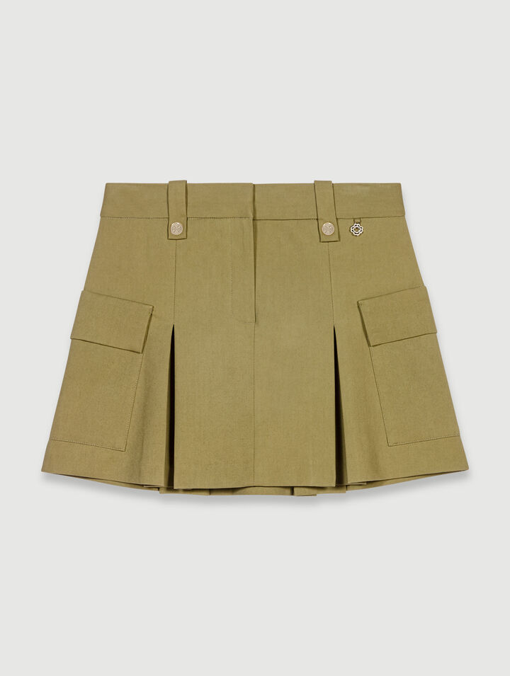 Pleated mini skirt