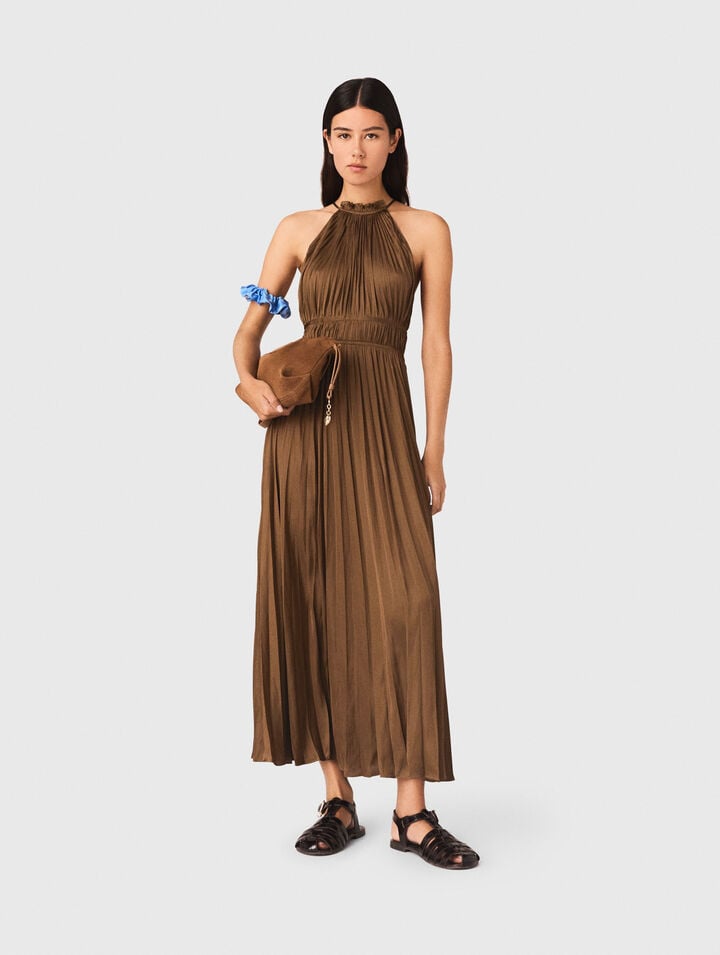 Pleated maxi dress