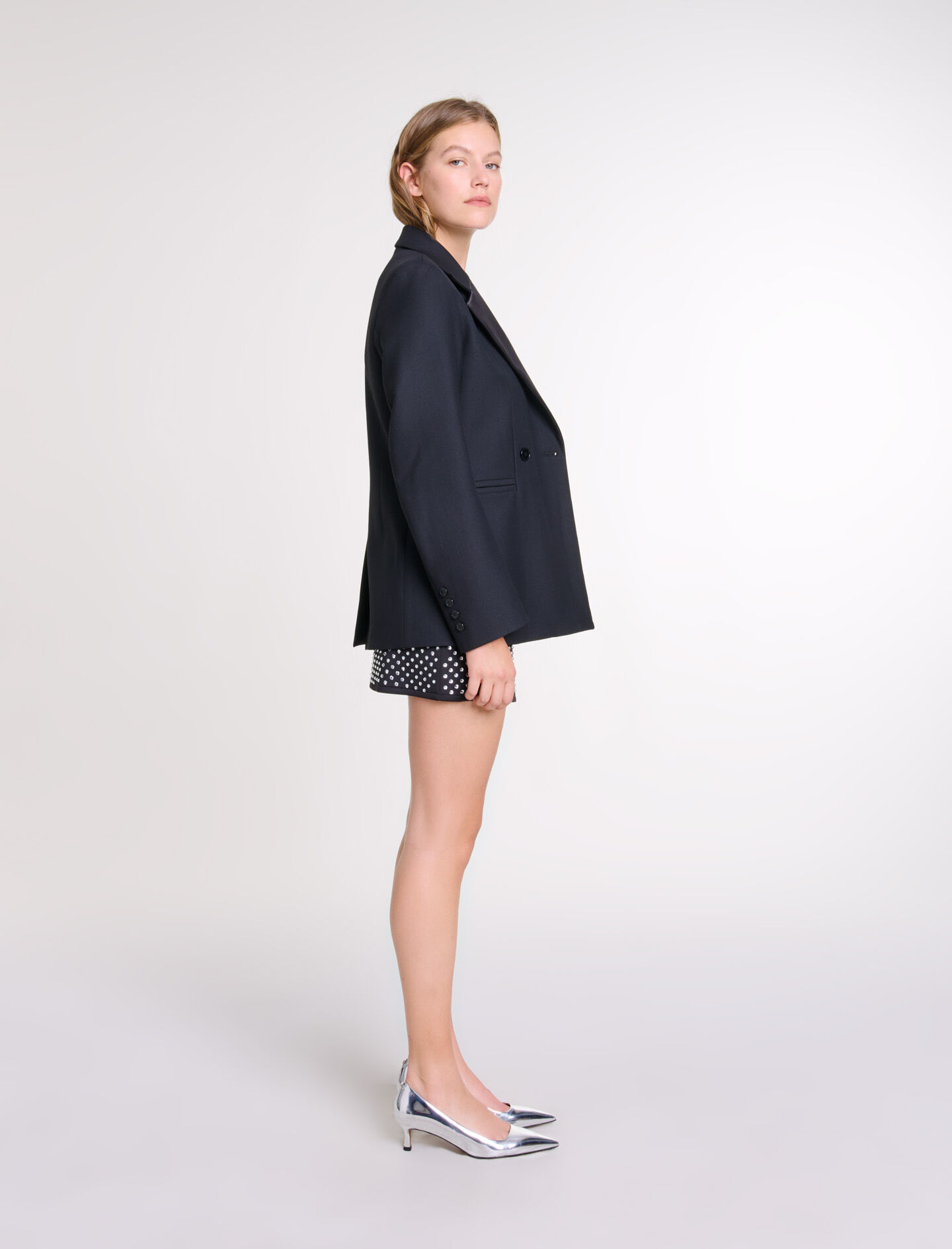 Suit jacket with brooch - Blazers | Maje