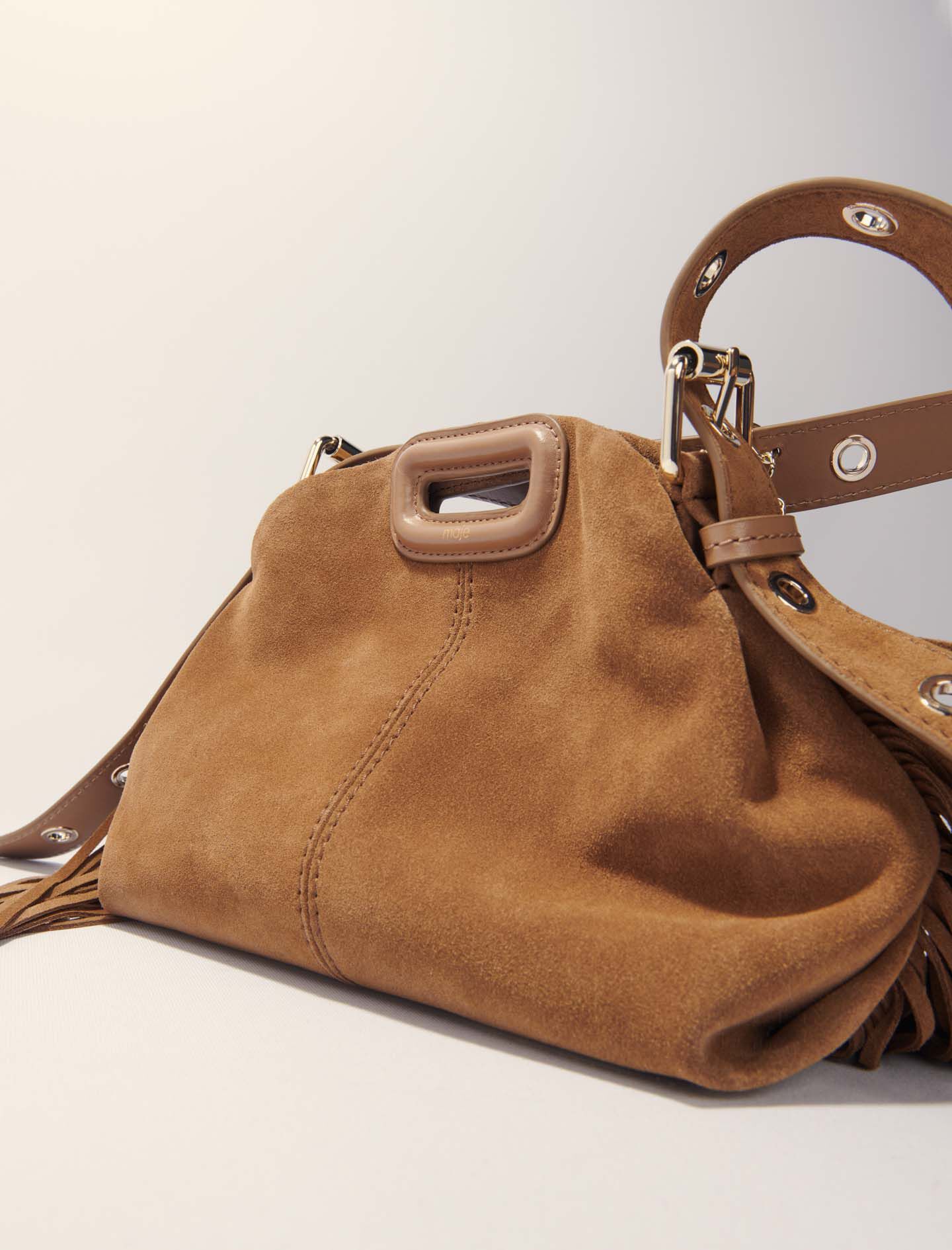 Miss M mini suede bag Brown for Women | Maje