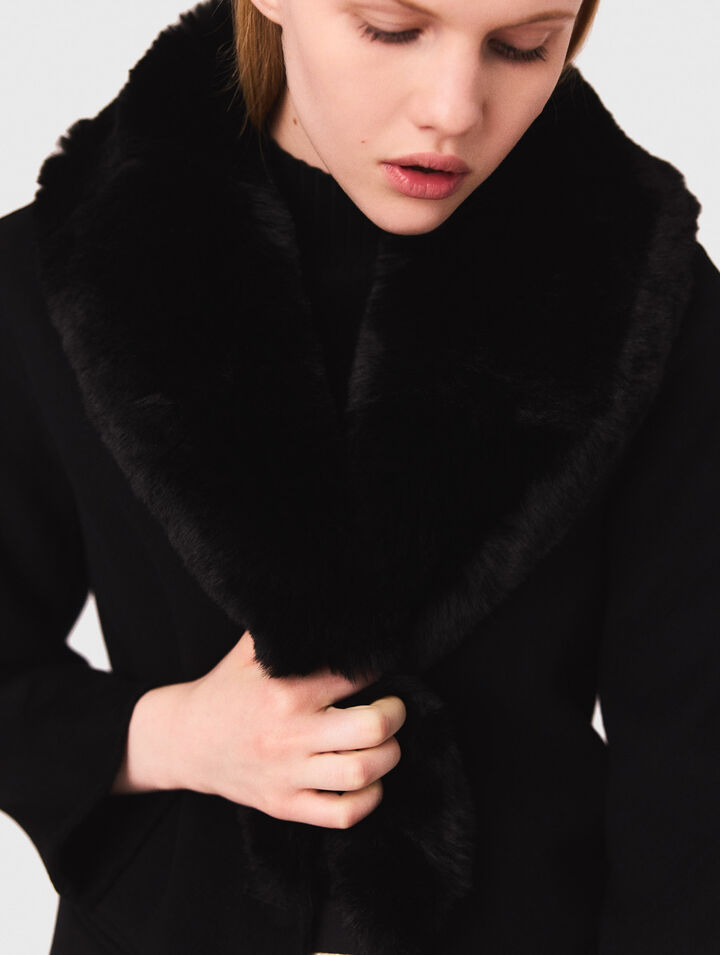 Double-faced mid-length coat