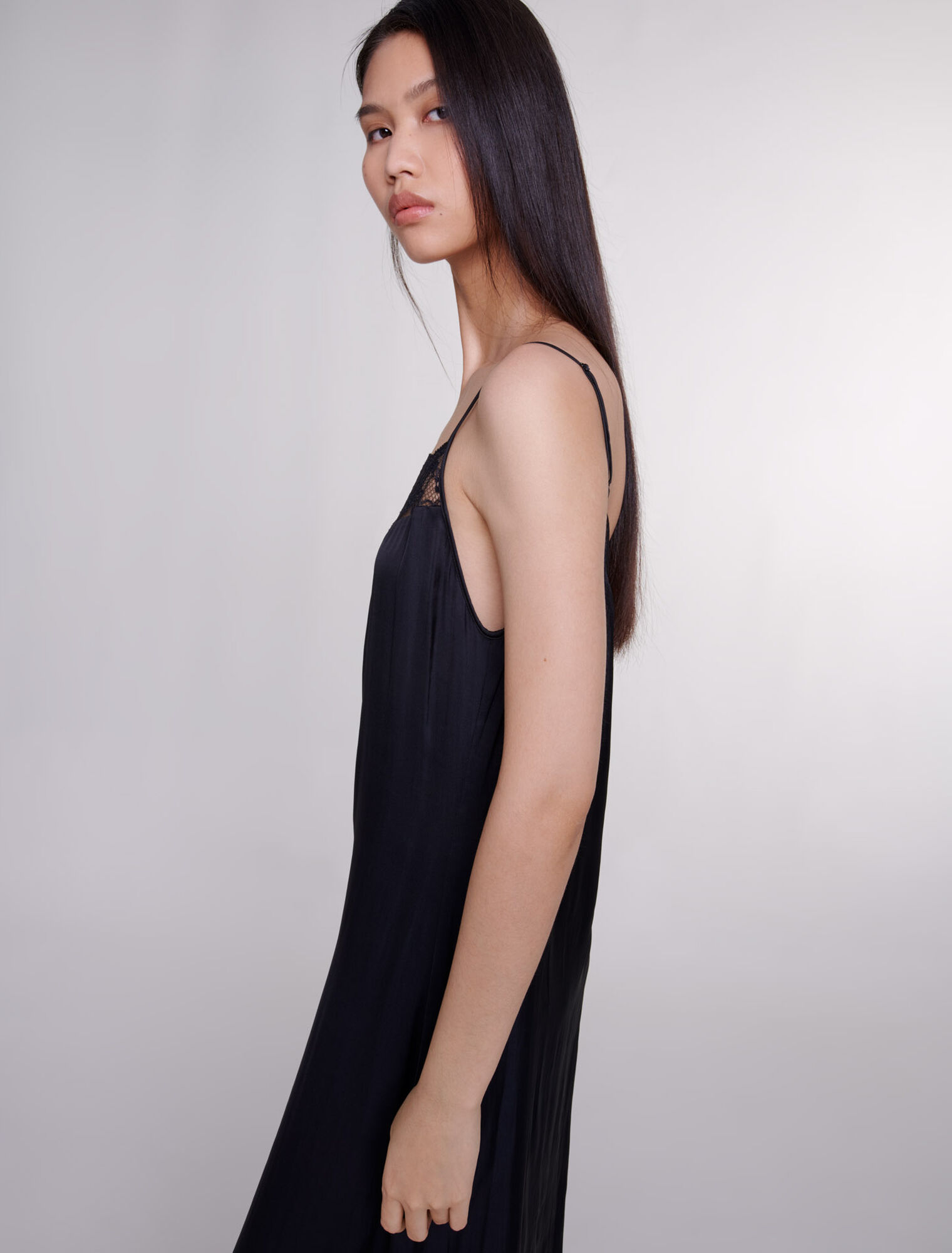 Satin-look maxi dress