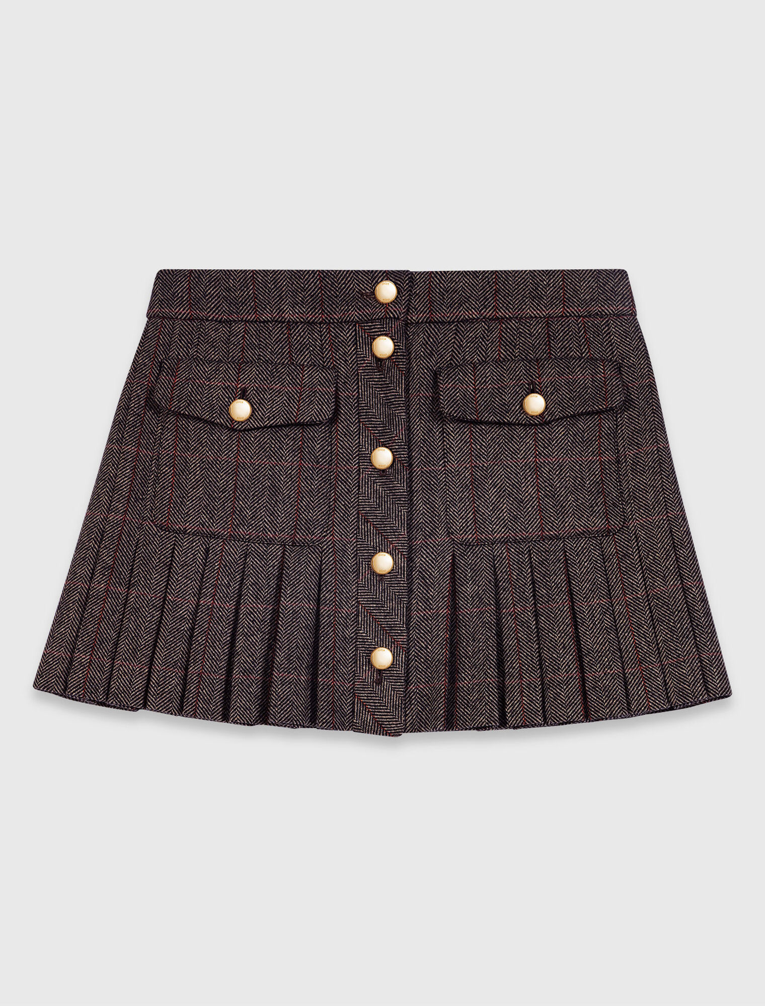 Short checked skirt
