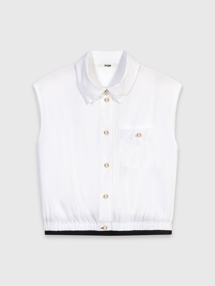 Cropped sleeveless shirt