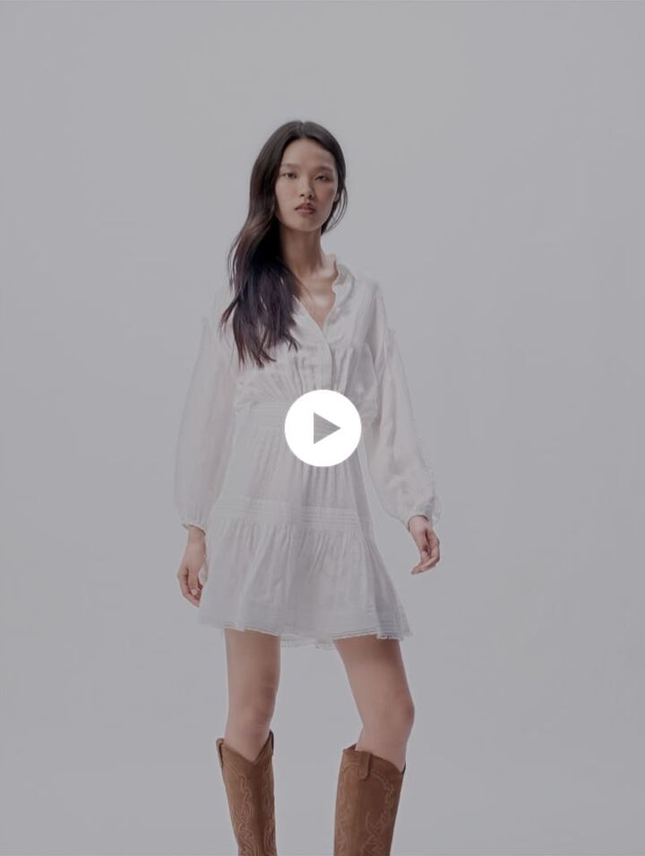 Short cotton patchwork dress