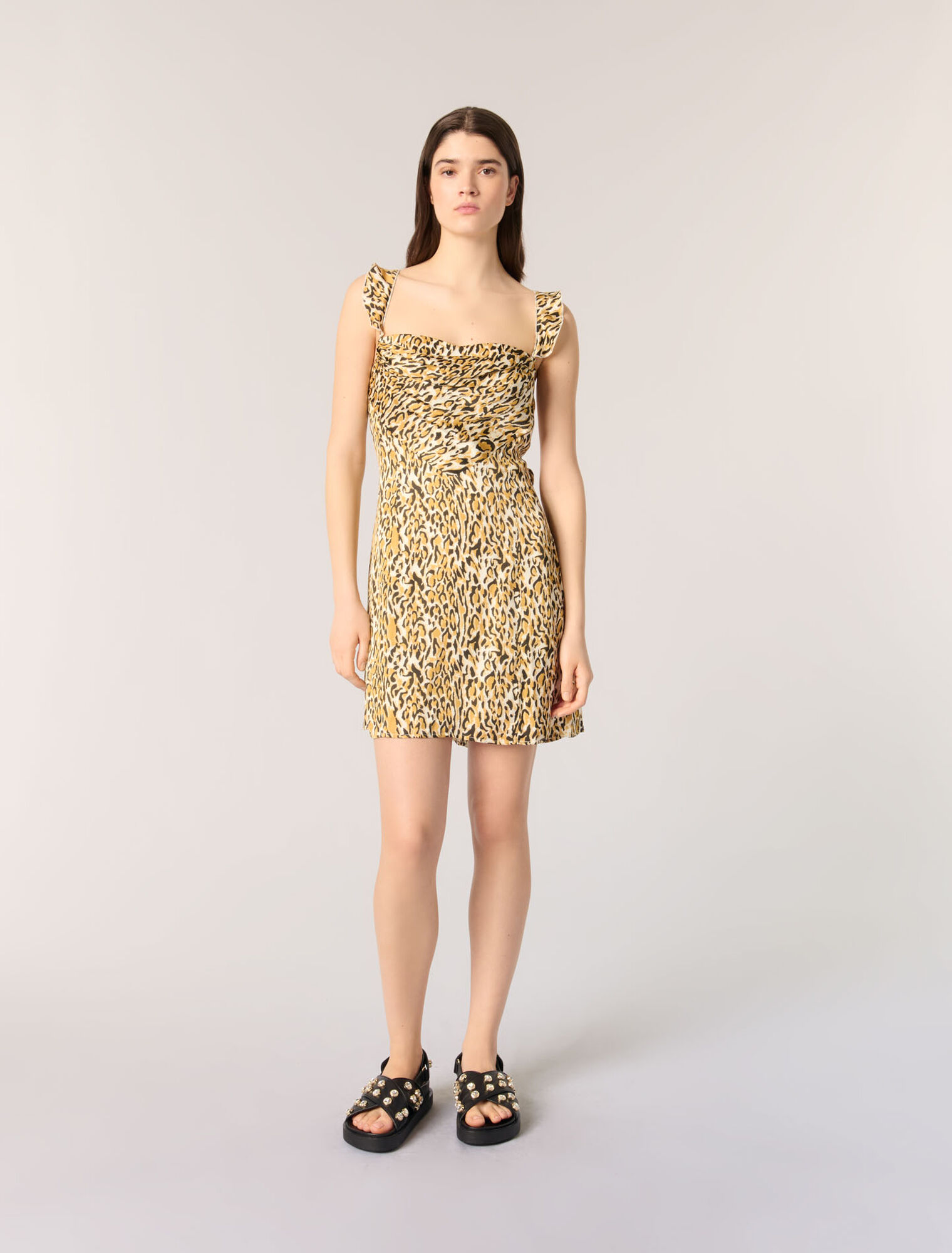 Leopard print short dress