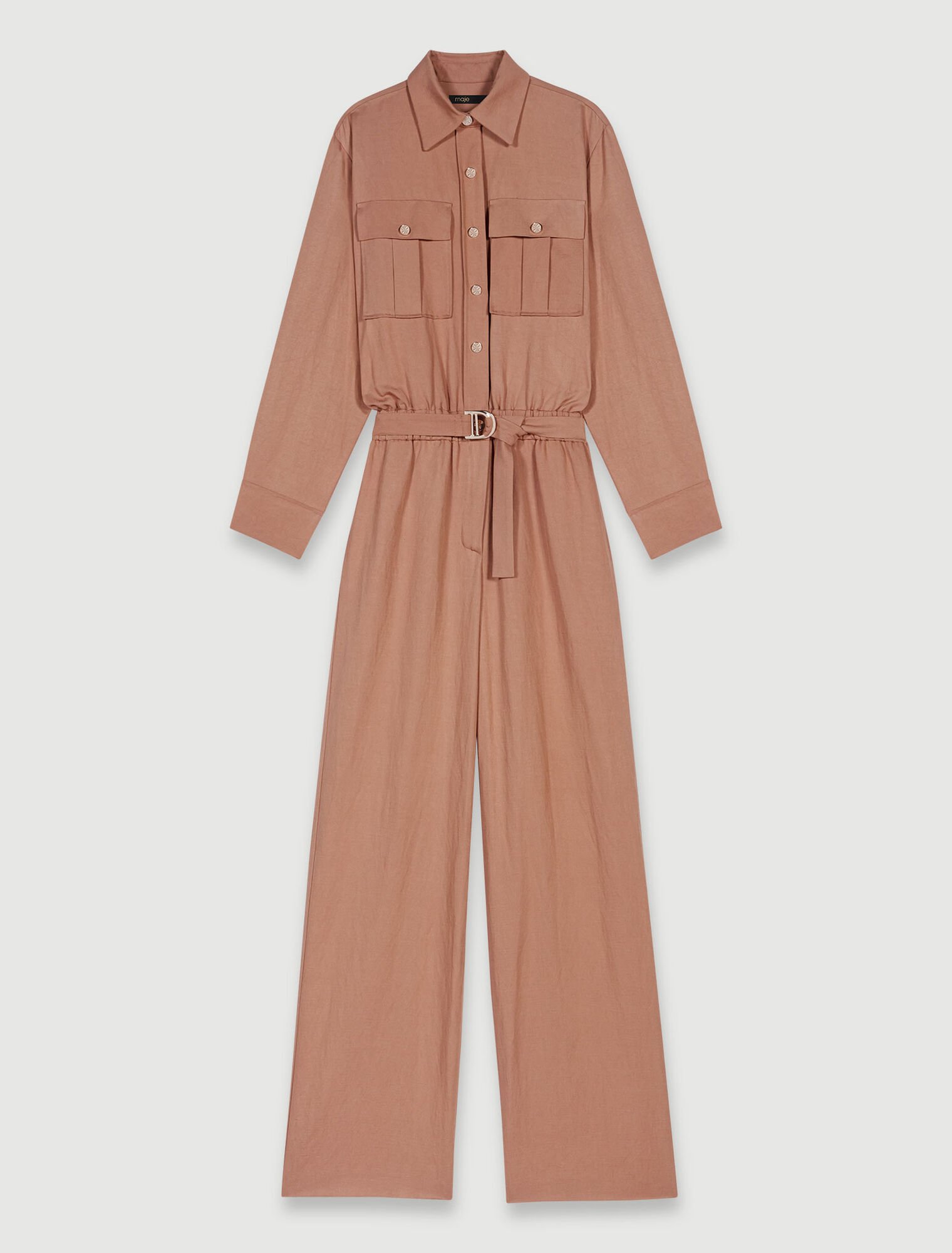 Linen blend trouser suit
