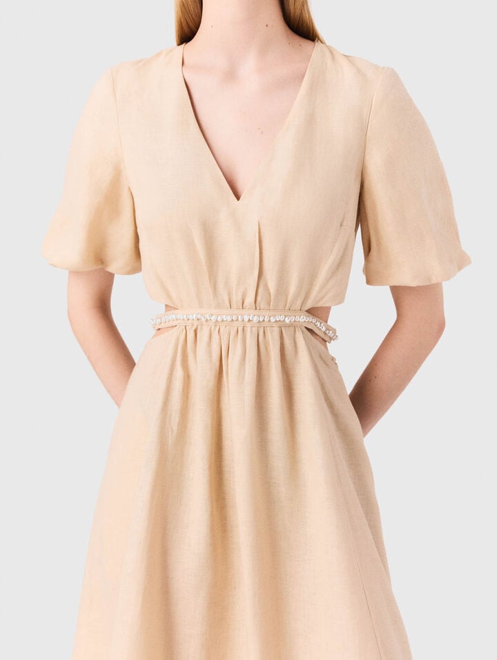 Linen maxi dress