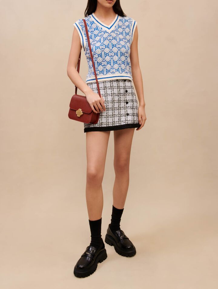 Clover bag in lizard-effect leather