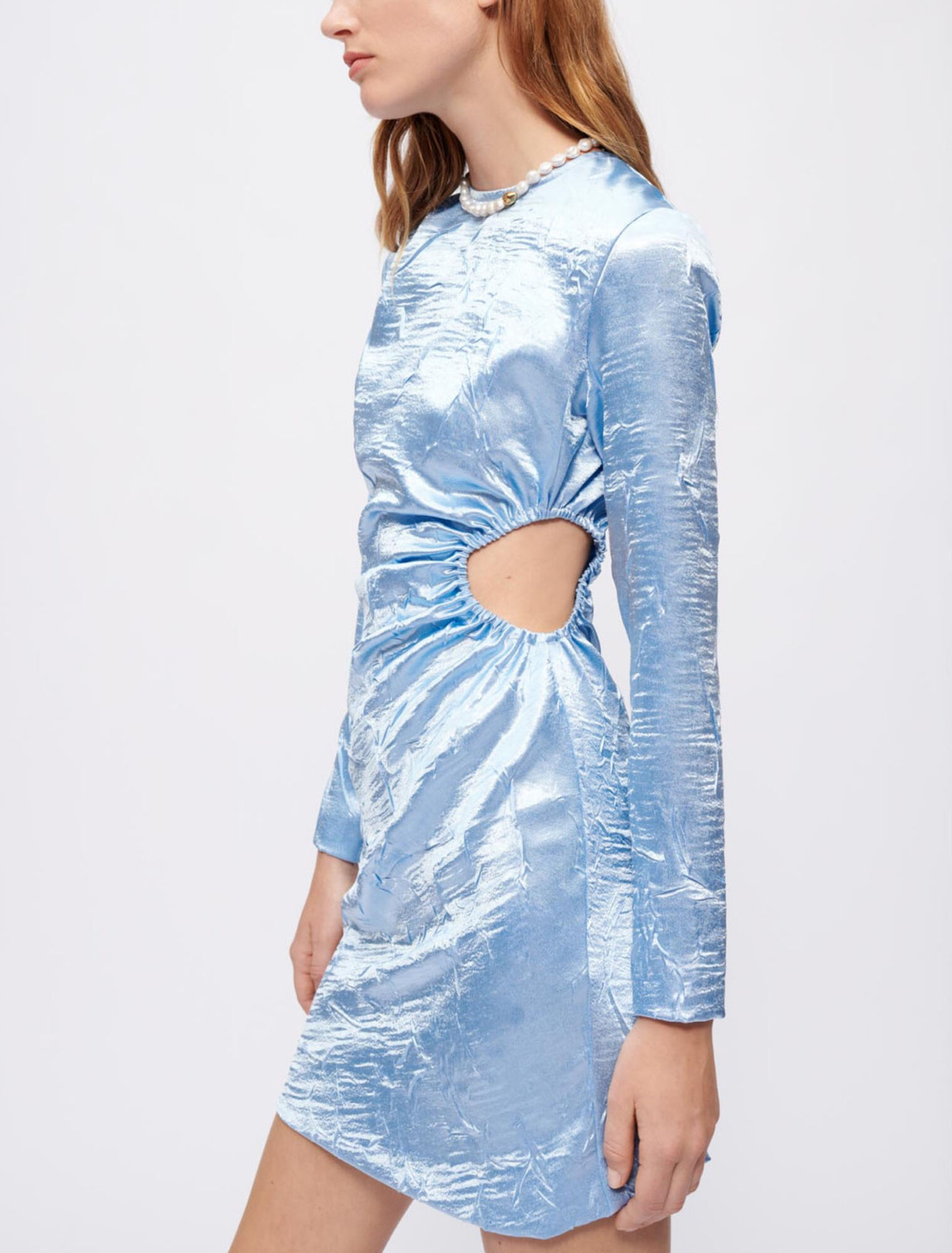 Close-fitting satin dress