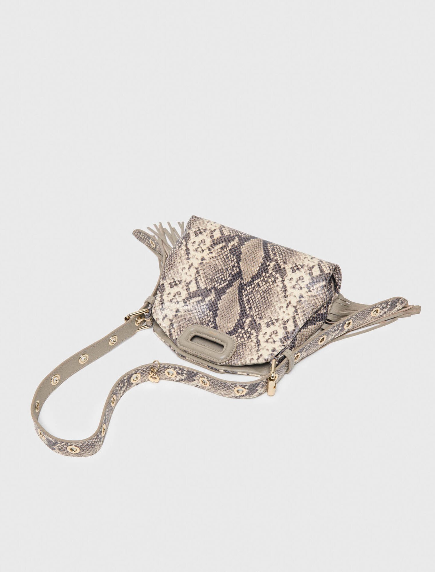 Python-embossed Miss M mini bag