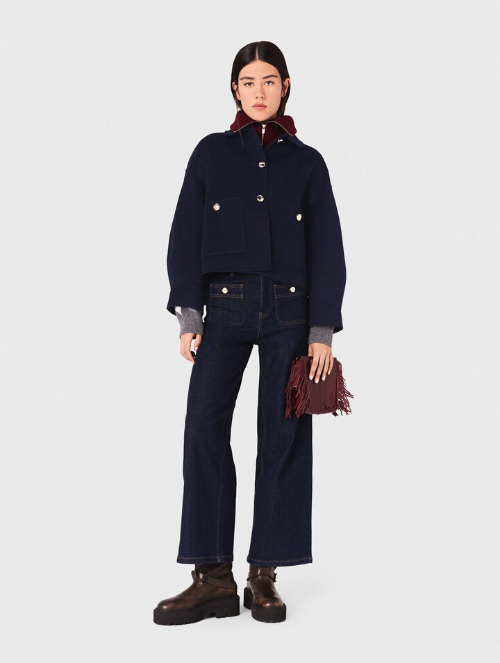 Cropped wool jacket