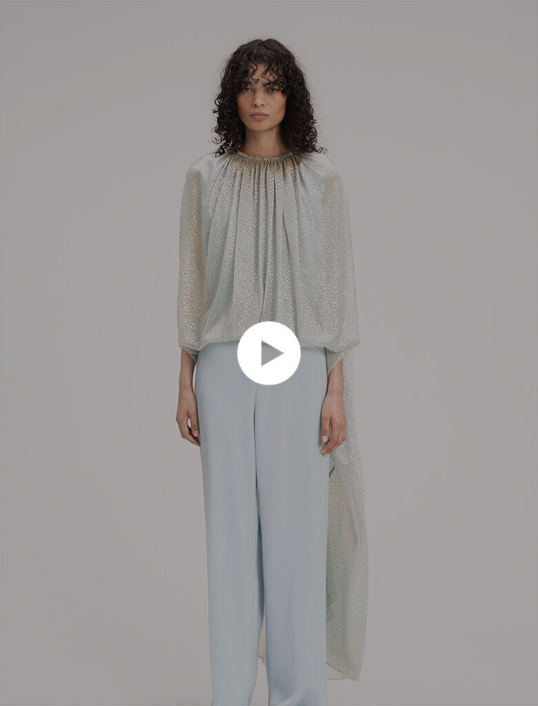 2-in-1 lurex jumpsuit Blue for Women | Maje