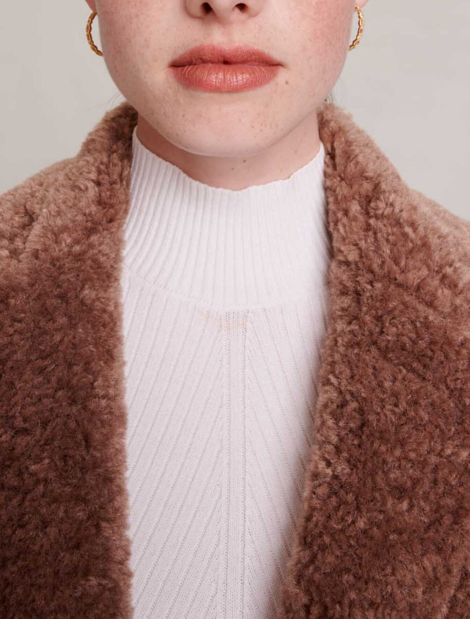 Long faux fur coat