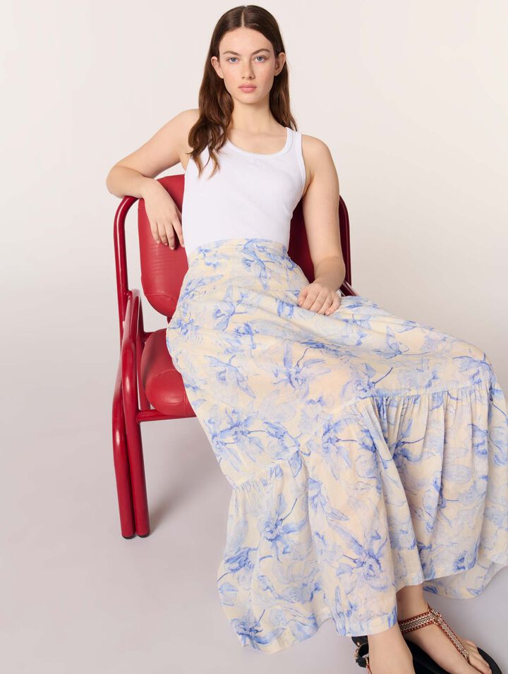 Floral maxi skirt