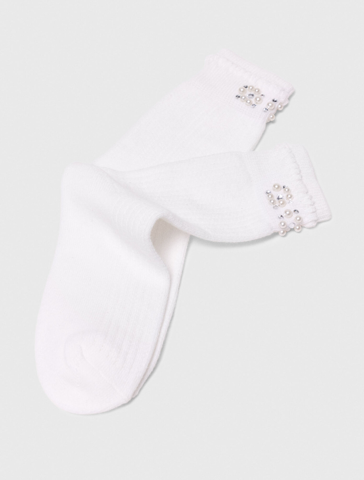 Pearl pointelle socks