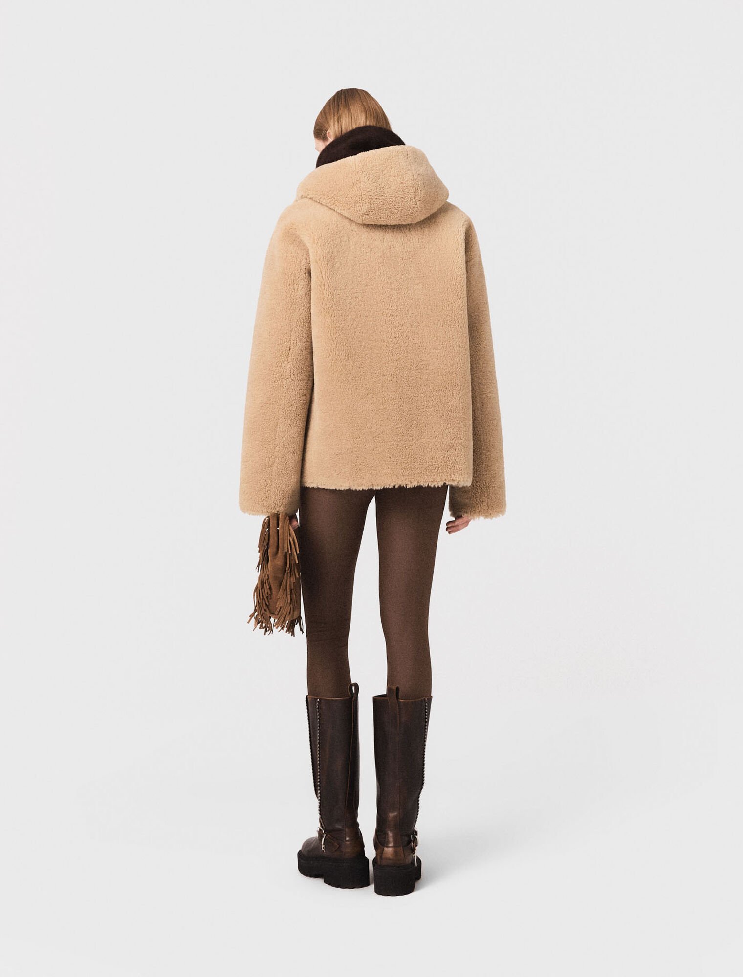 Reversible coat with hood