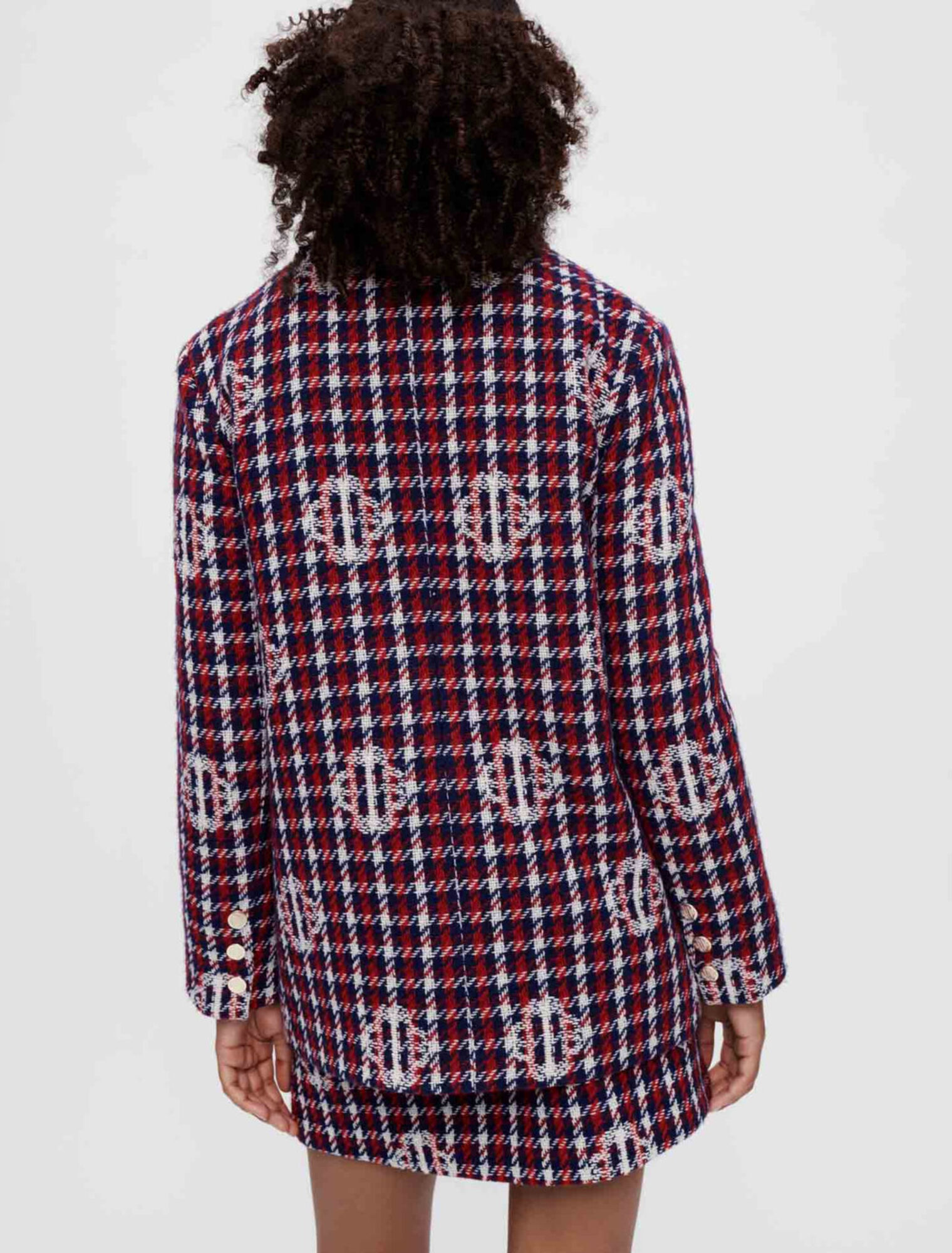 Clover plaid jacquard jacket