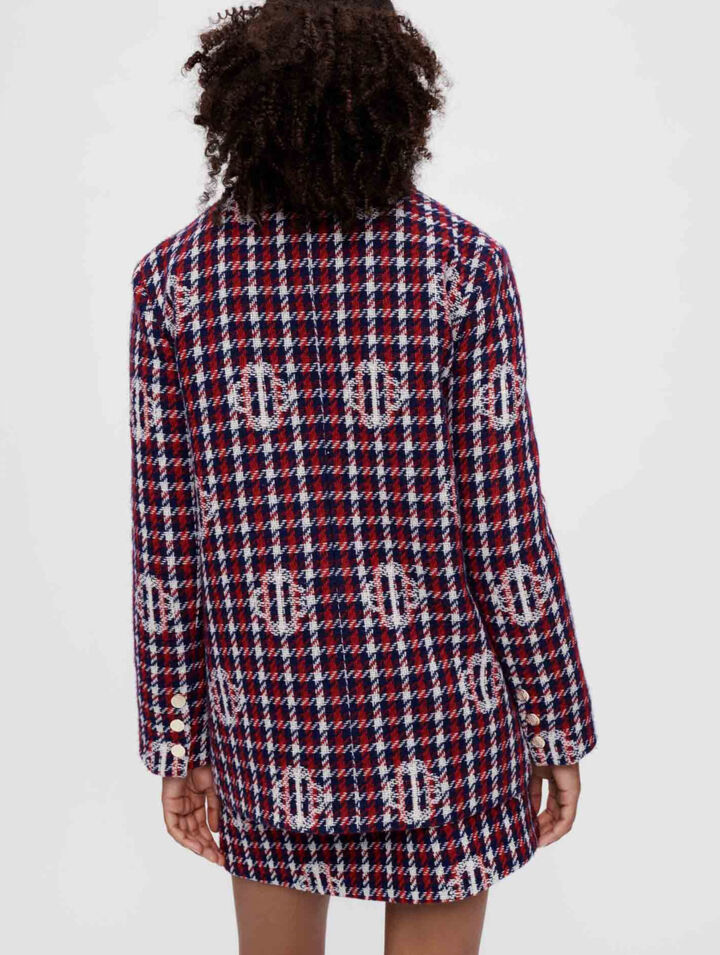 Clover plaid jacquard jacket