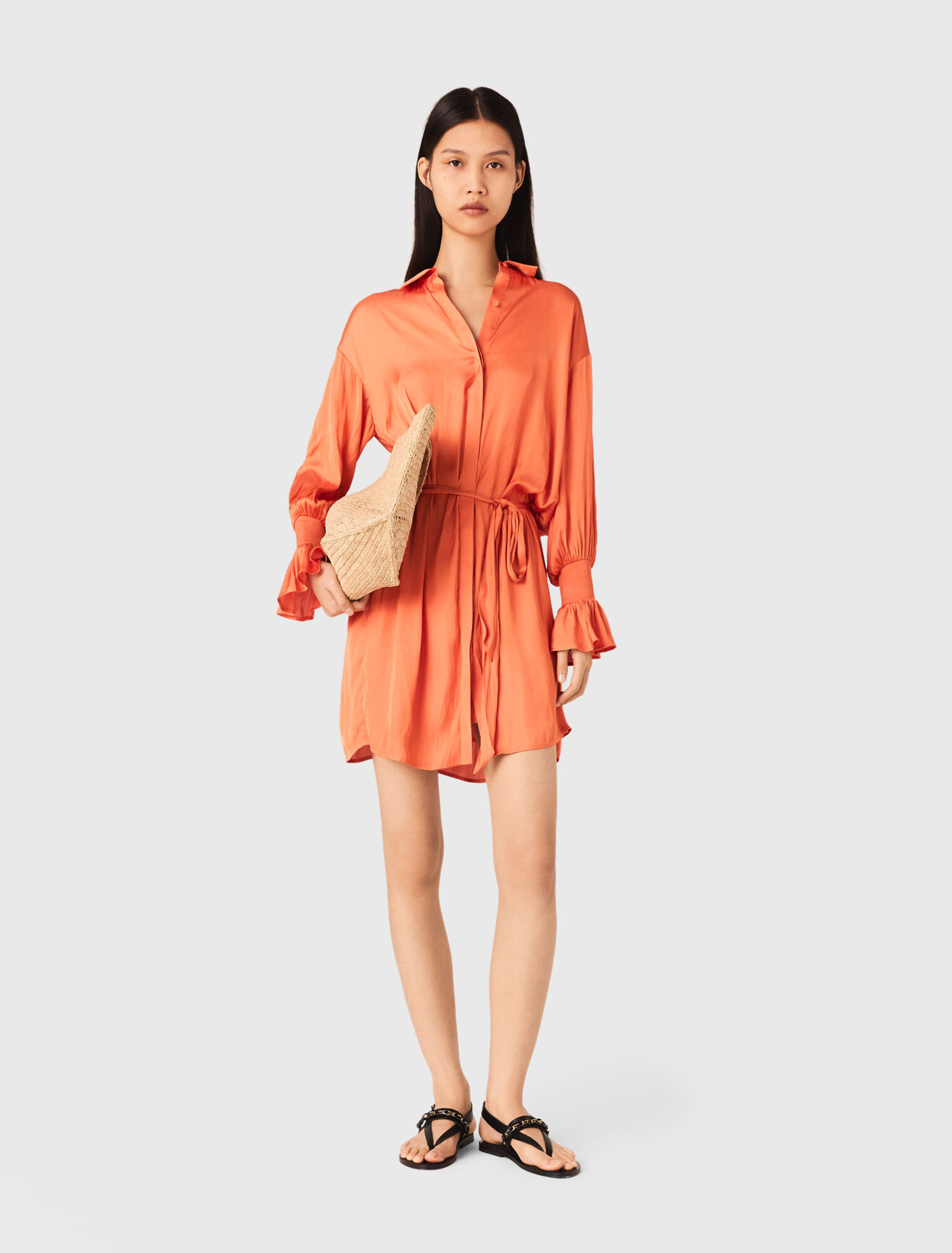 Short satin dress