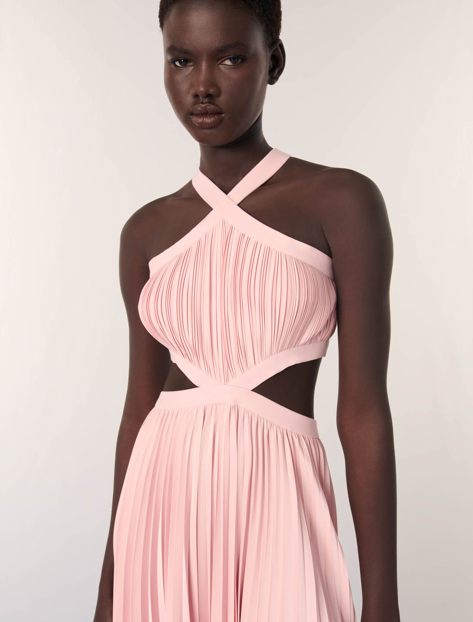 Pleated maxi dress