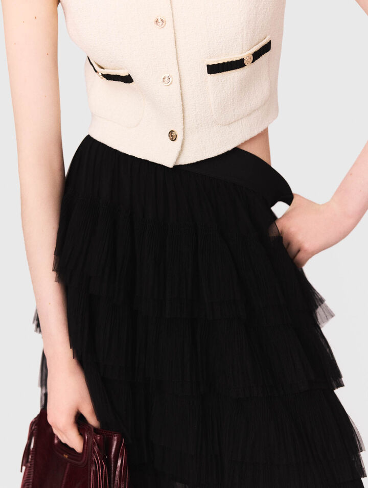 Tulle midi skirt