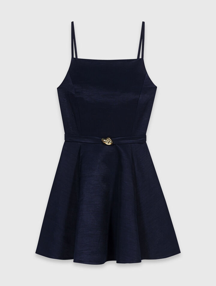 Flared dress with straps