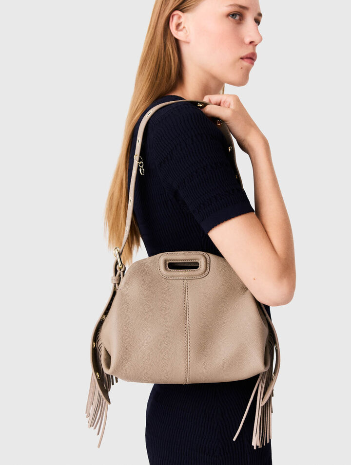 Grained leather mini Miss M bag