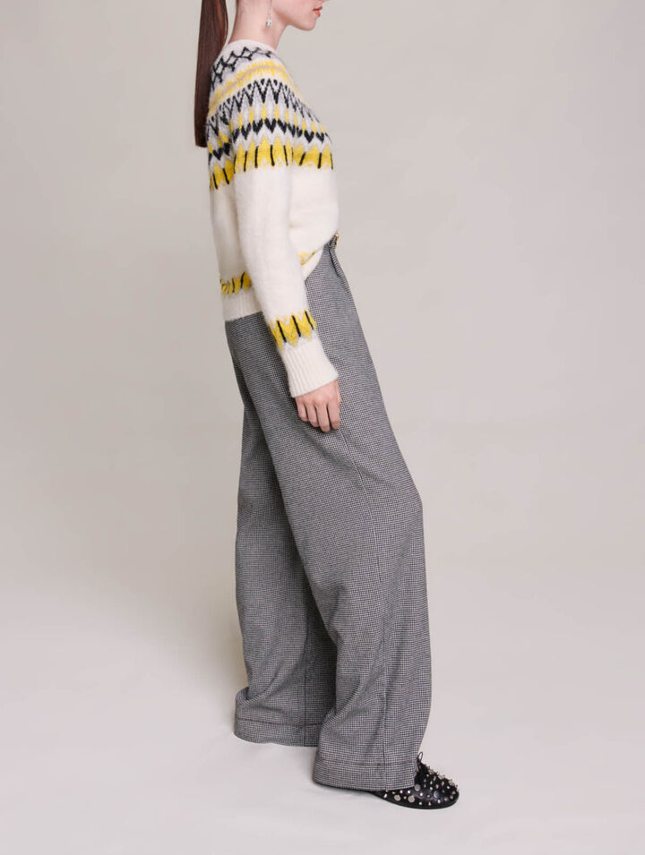 Jacquard wool jumper