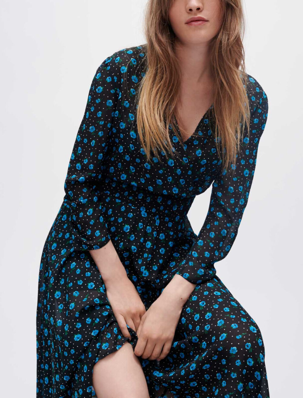 Leopard print chiffon dress Offline Dresses Maje